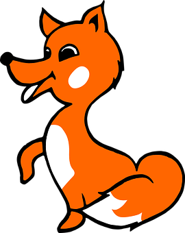 Orange Cartoon Fox Graphic