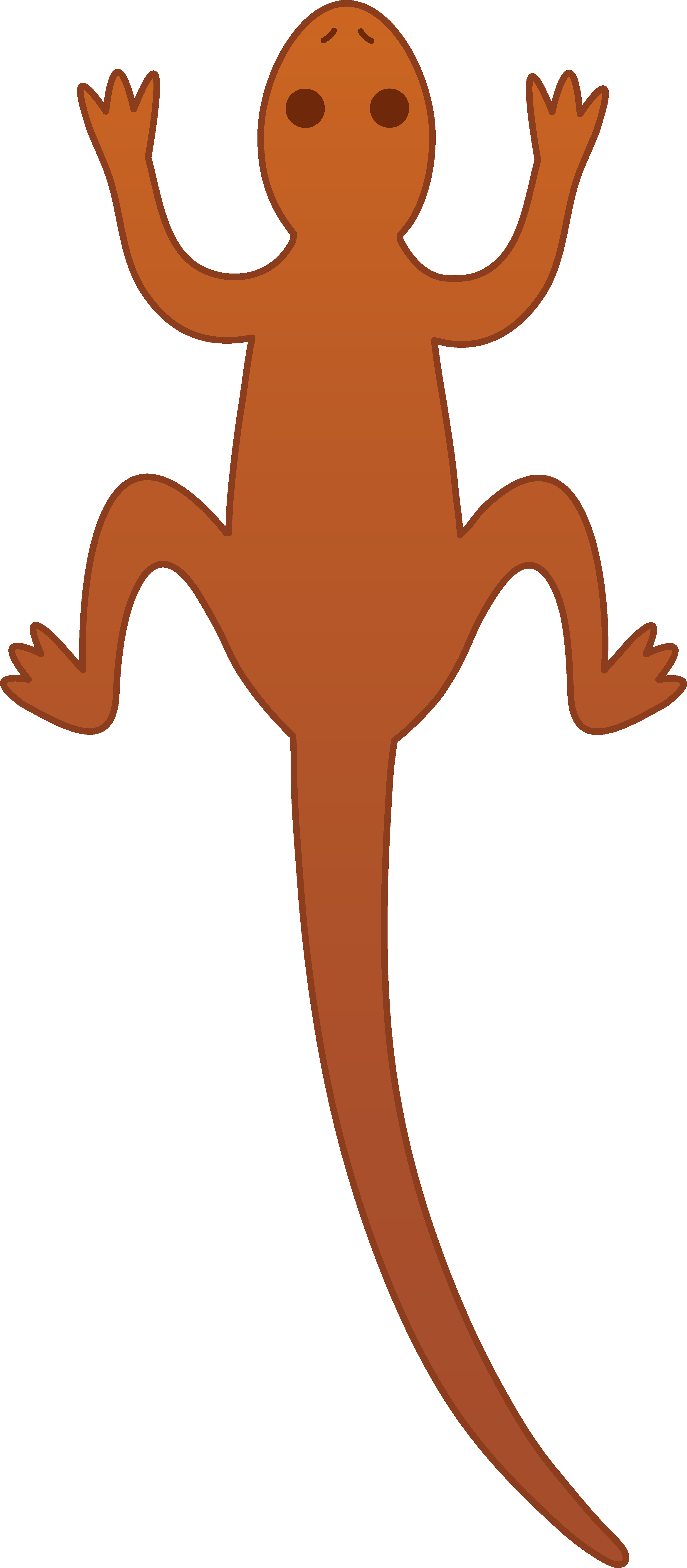 Orange Cartoon Lizard