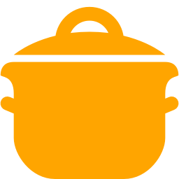 Orange Cooking Pot Icon