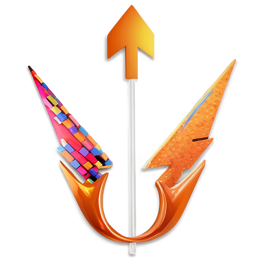 Orange Double-ended Arrow Png 06262024