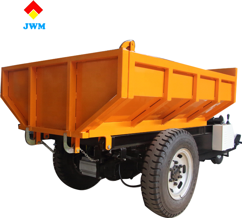 Orange Dump Trailer Single Axle