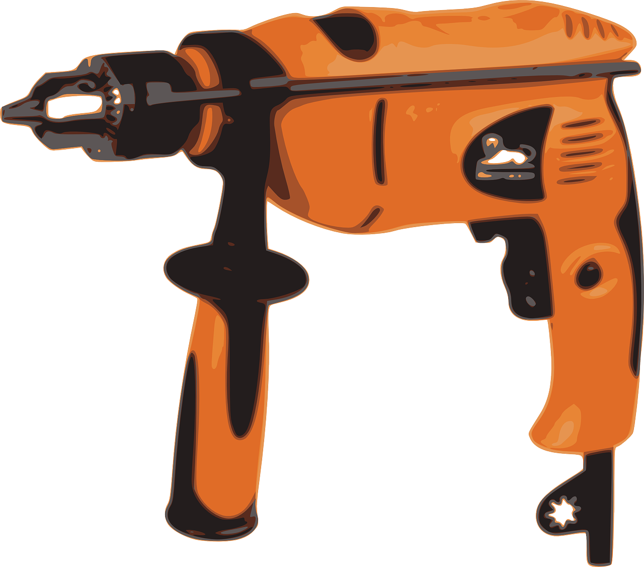 Orange Electric Hand Drill