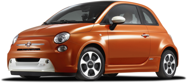 Orange Fiat500 Side View