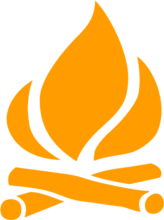 Orange Flame Vector Graphic