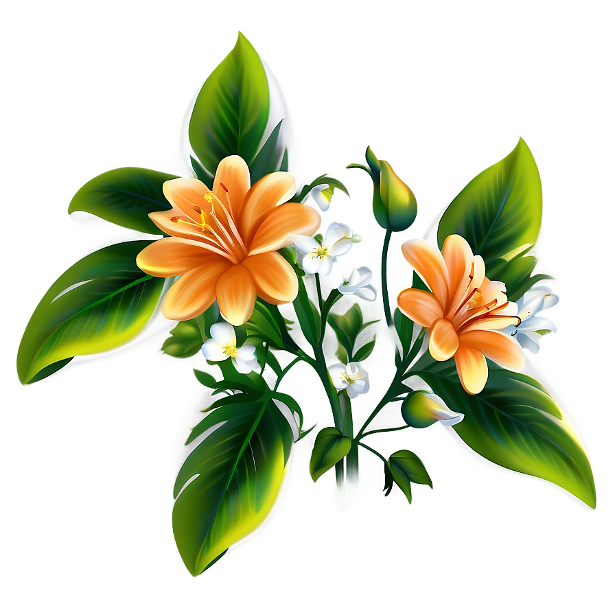 Orange Flower Clipart Png Bvg92