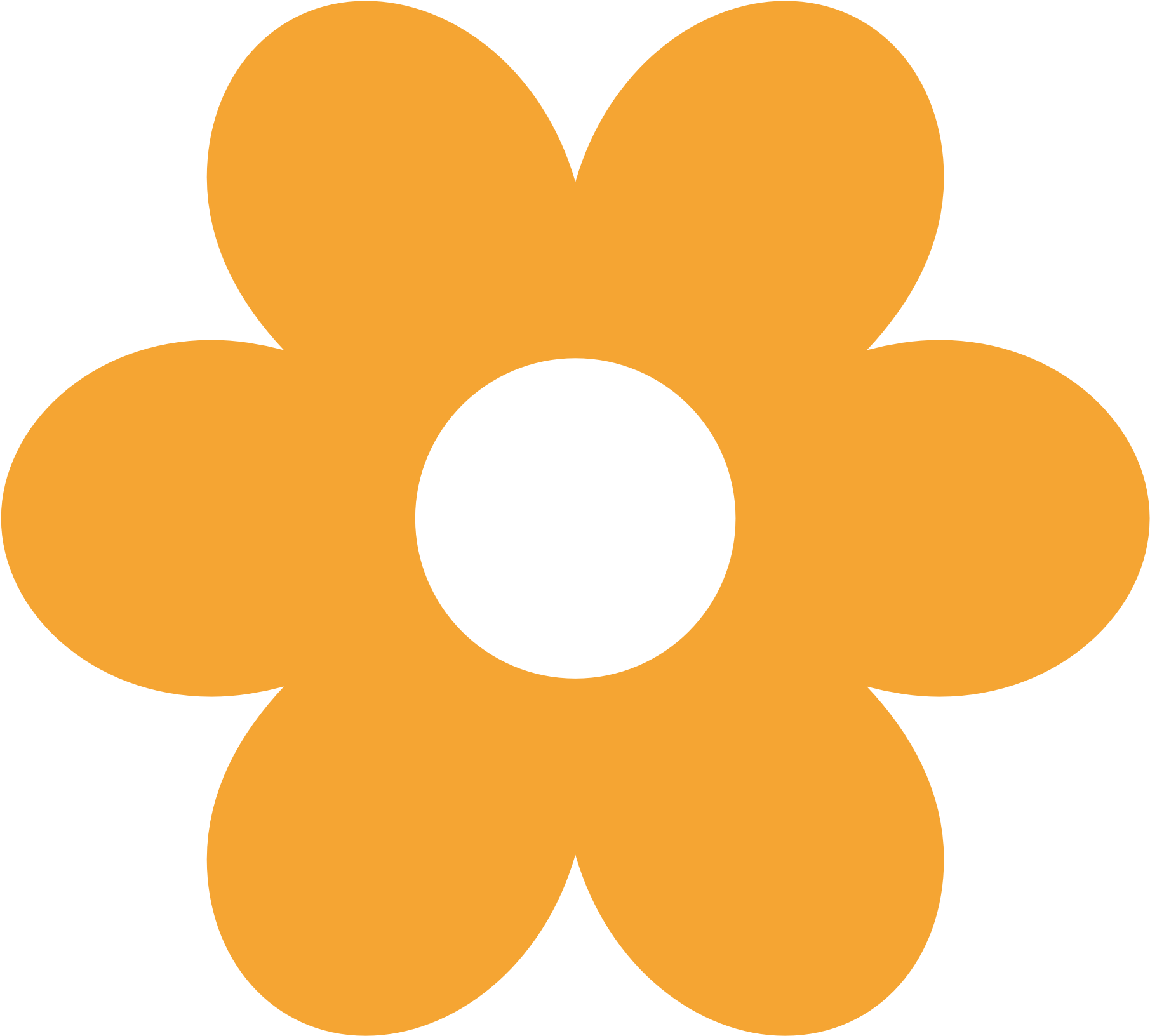 Orange Flower Clipart Simple