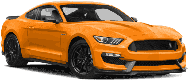 Orange Ford Mustang G T Side View