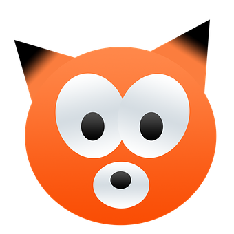 Orange Fox Icon Graphic