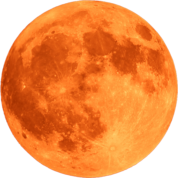 Orange Full Moon Closeup