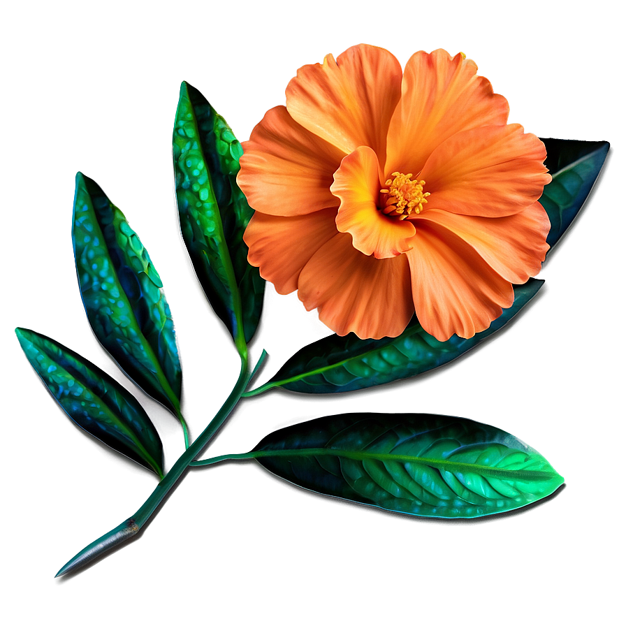 Orange Garden Flower Png 91