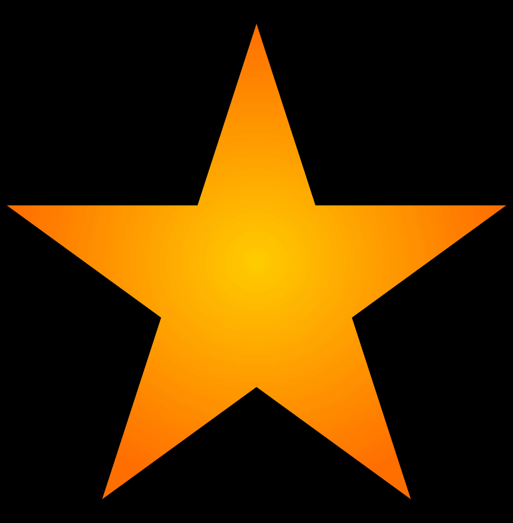 Orange Gradient Star Graphic