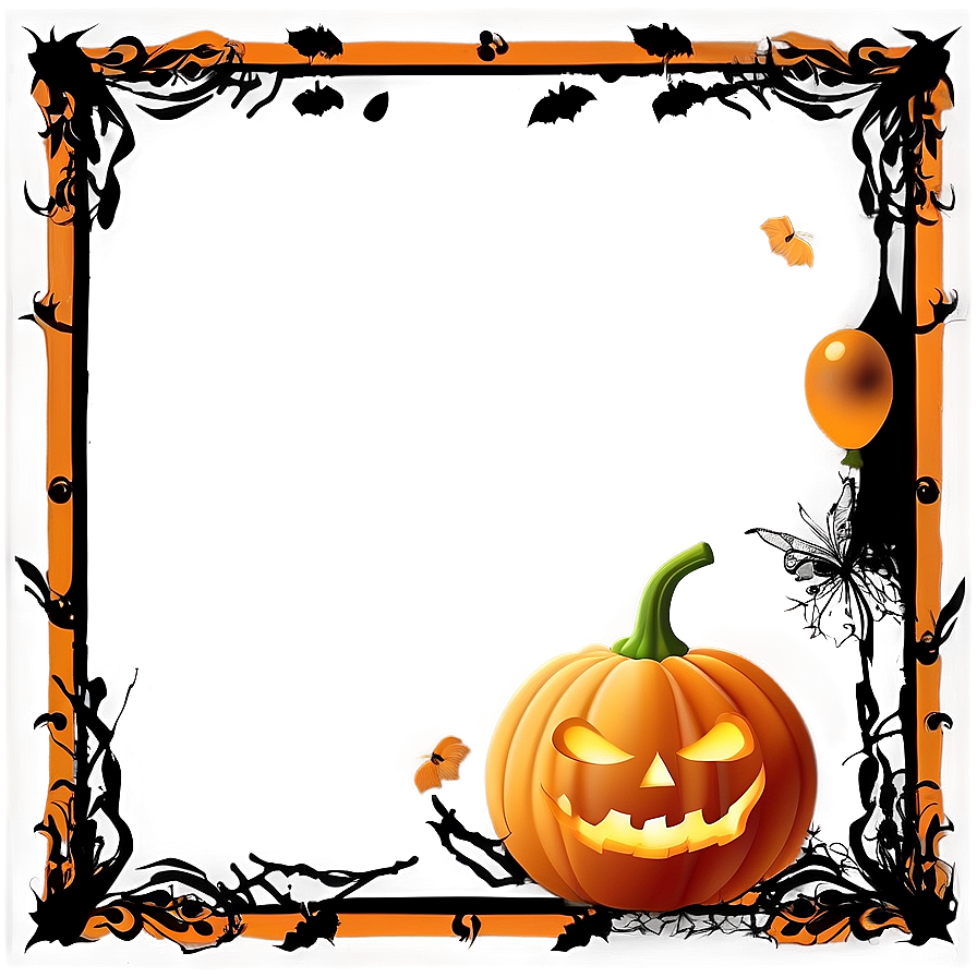 Orange Halloween Border Png 38