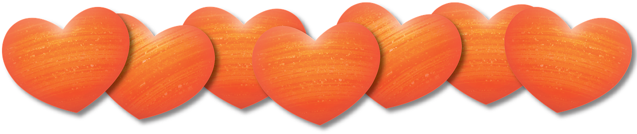 Orange Heart Border