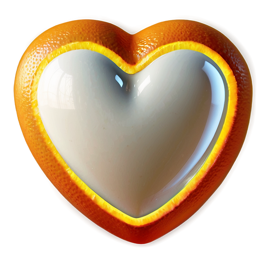 Orange Heart Emoji Png Graphic Jnm29