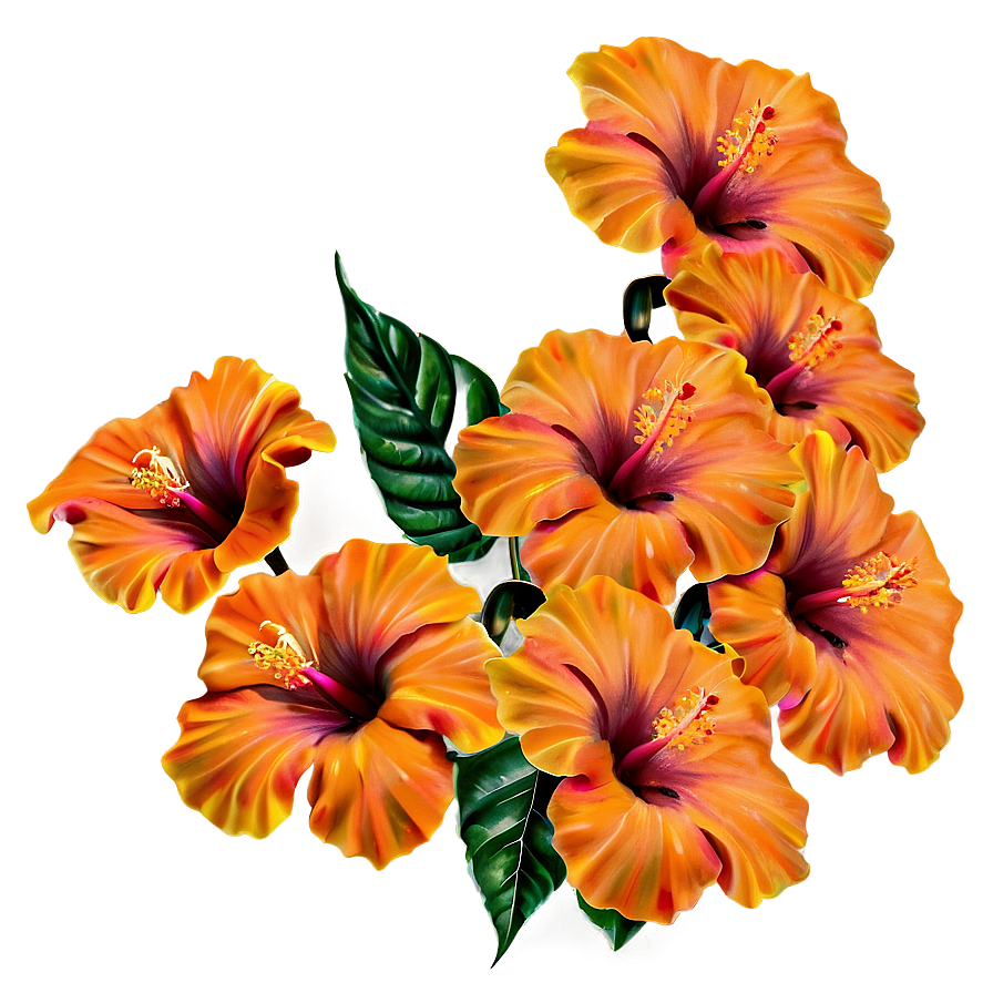 Orange Hibiscus Beauty Png 06122024