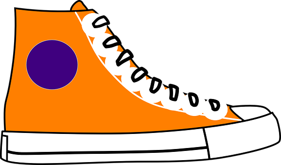 Orange High Top Converse Illustration