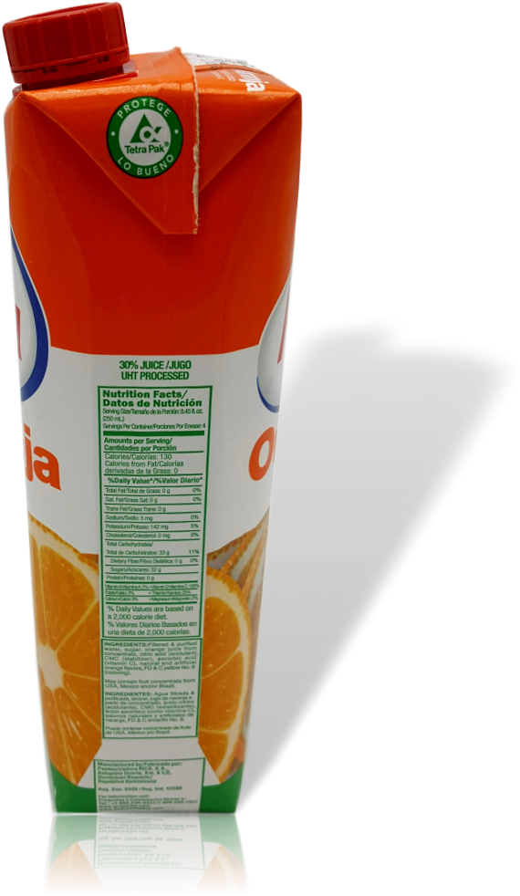 Orange Juice Carton Tetra Pak