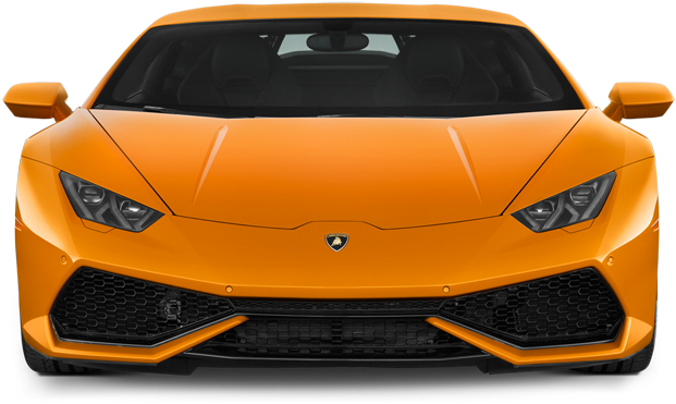 Orange Lamborghini Huracan Front View H D