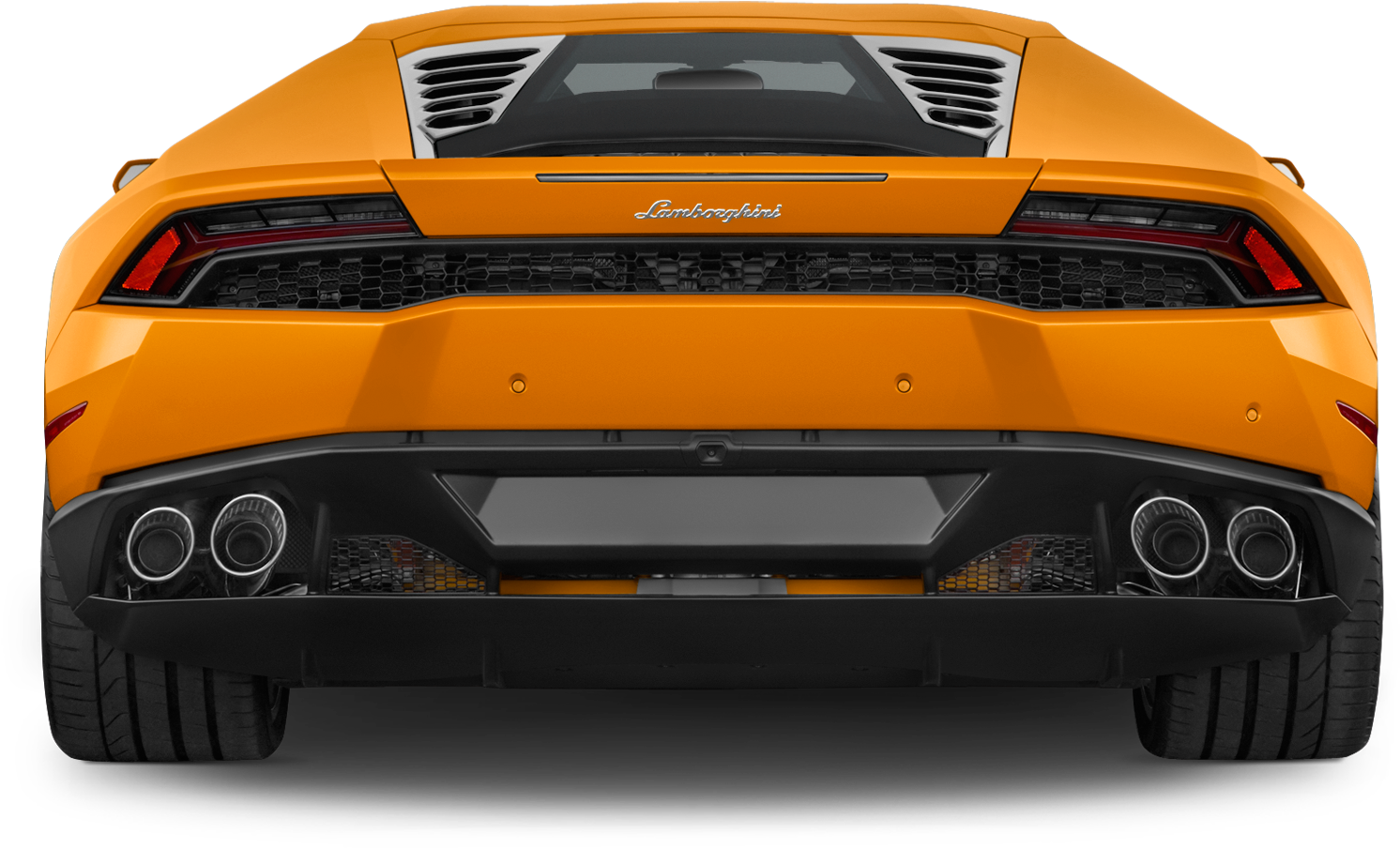 Orange Lamborghini Rear View