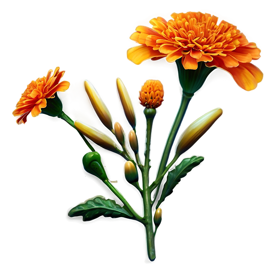 Orange Marigold Charm Png Kuu