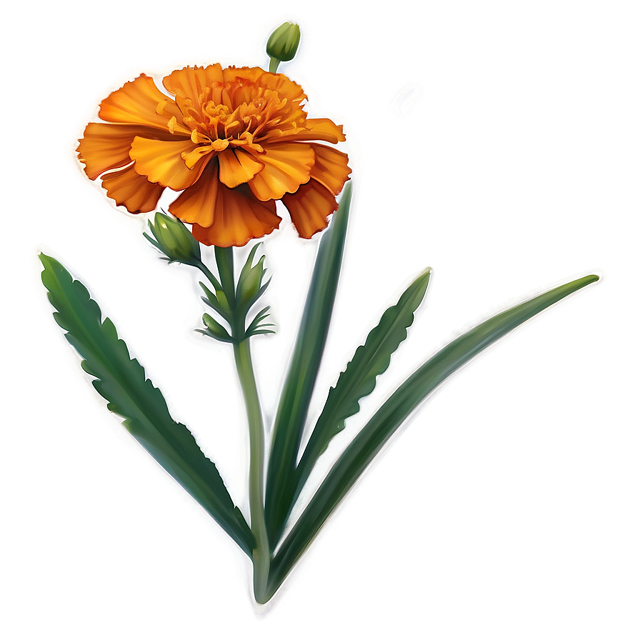 Orange Marigold Charm Png Oha82