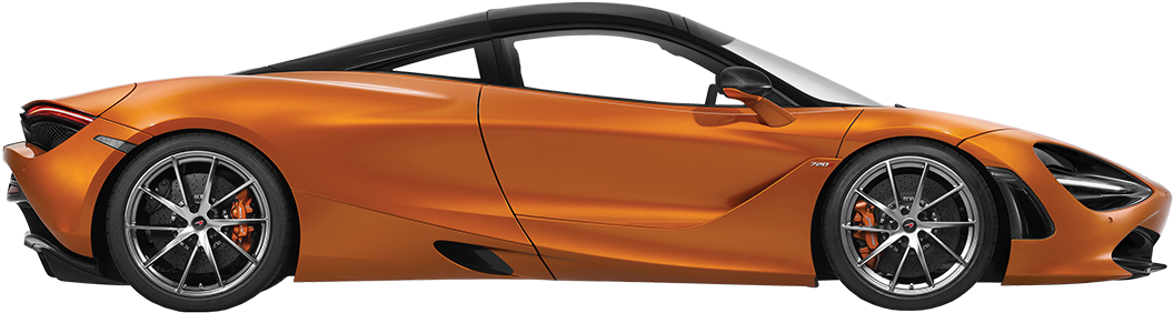 Orange Mc Laren Side View