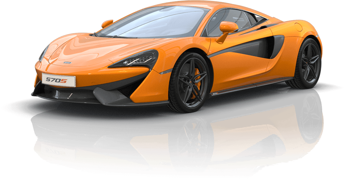 Orange Mc Laren570 S Side View