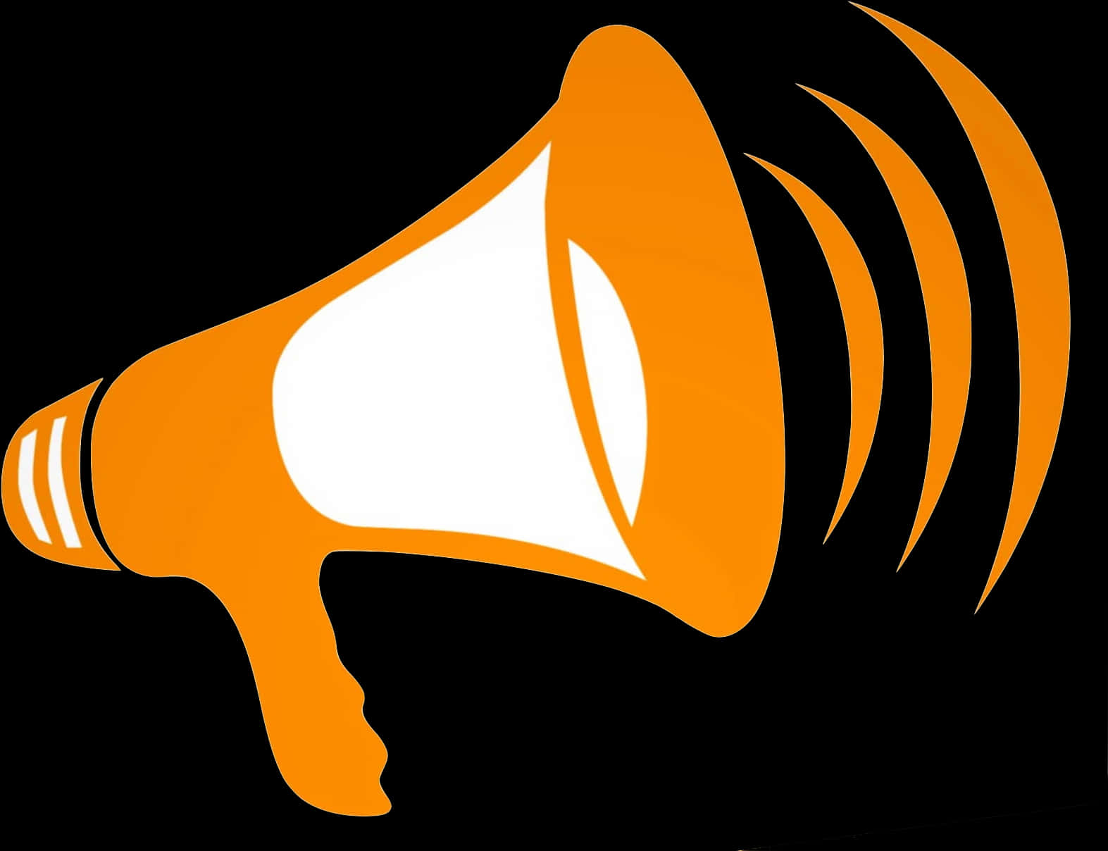 Orange Megaphone Icon