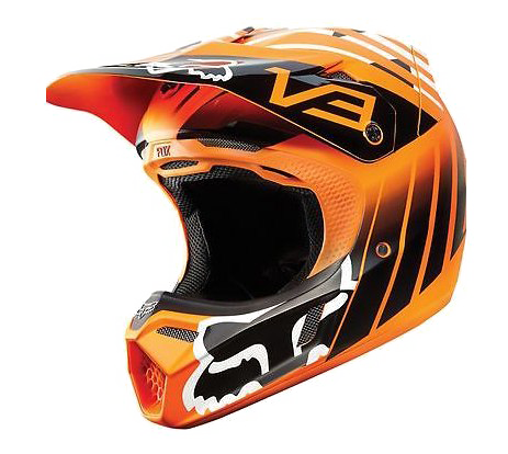 Orange Motocross Helmet Design