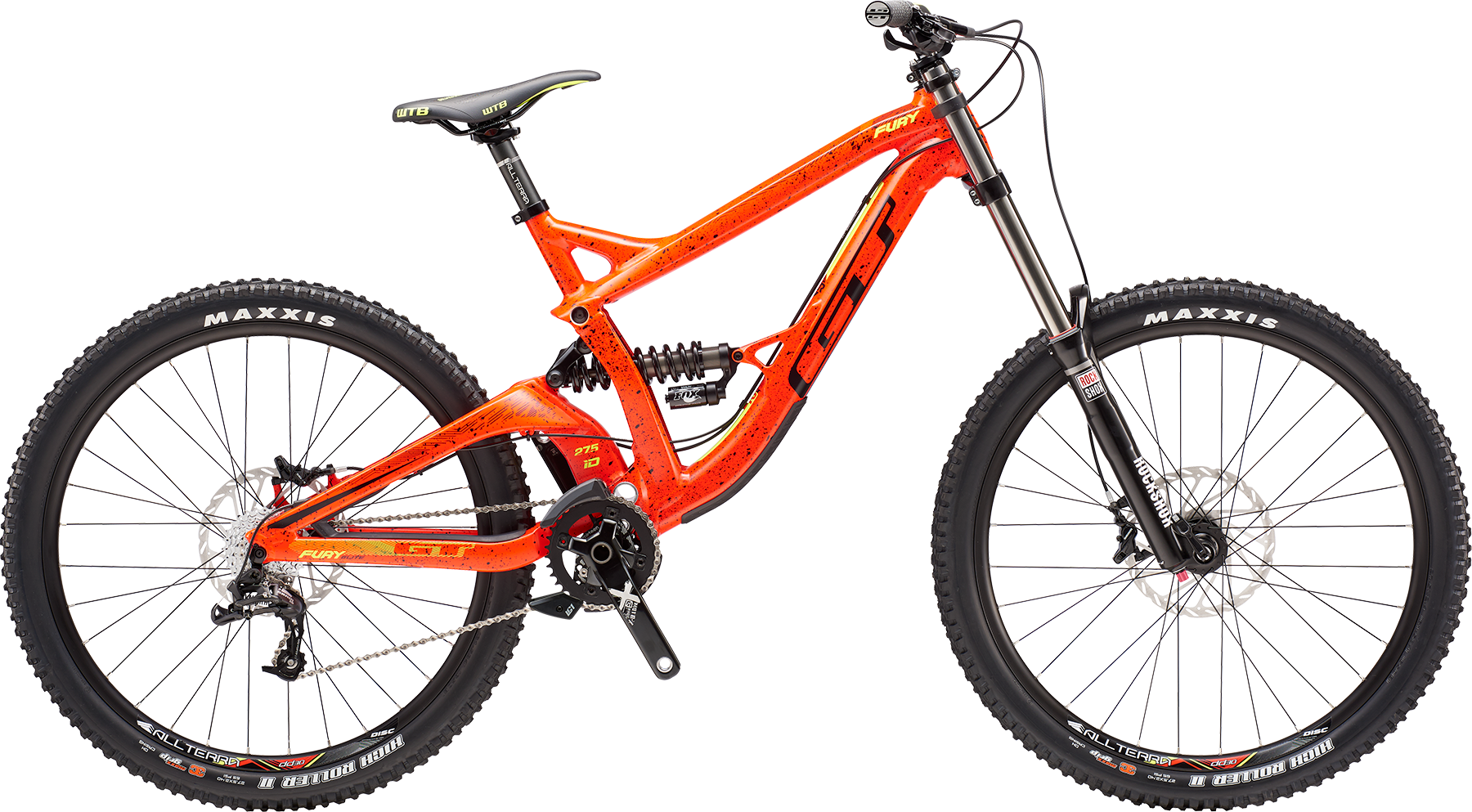 Orange Mountain Bike Isolated