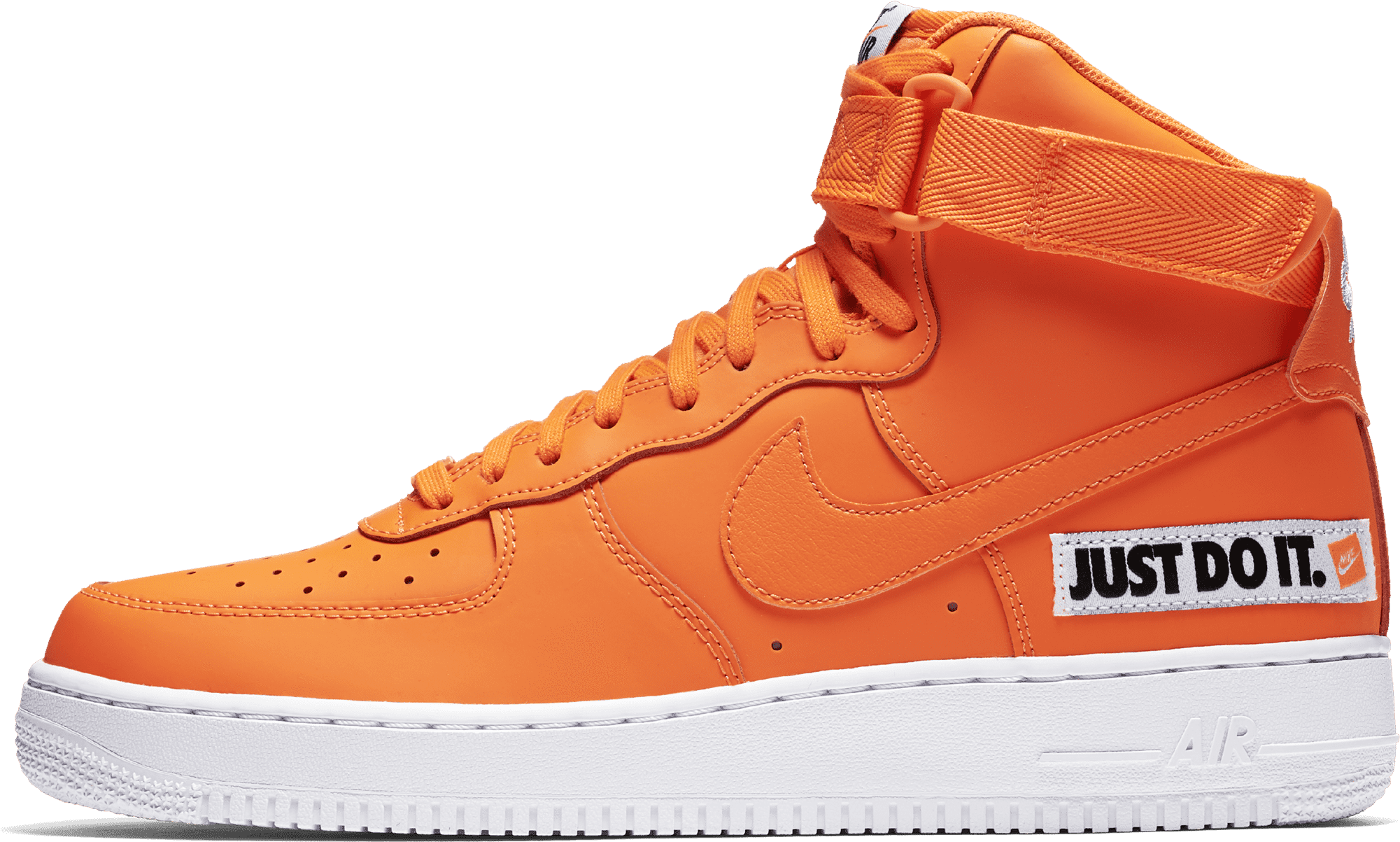 Orange Nike Air Force1 High Top Sneaker