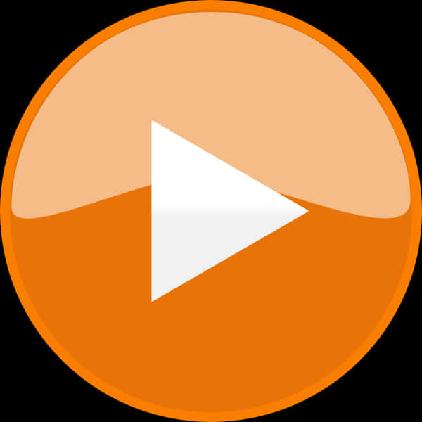 Orange Play Button Icon