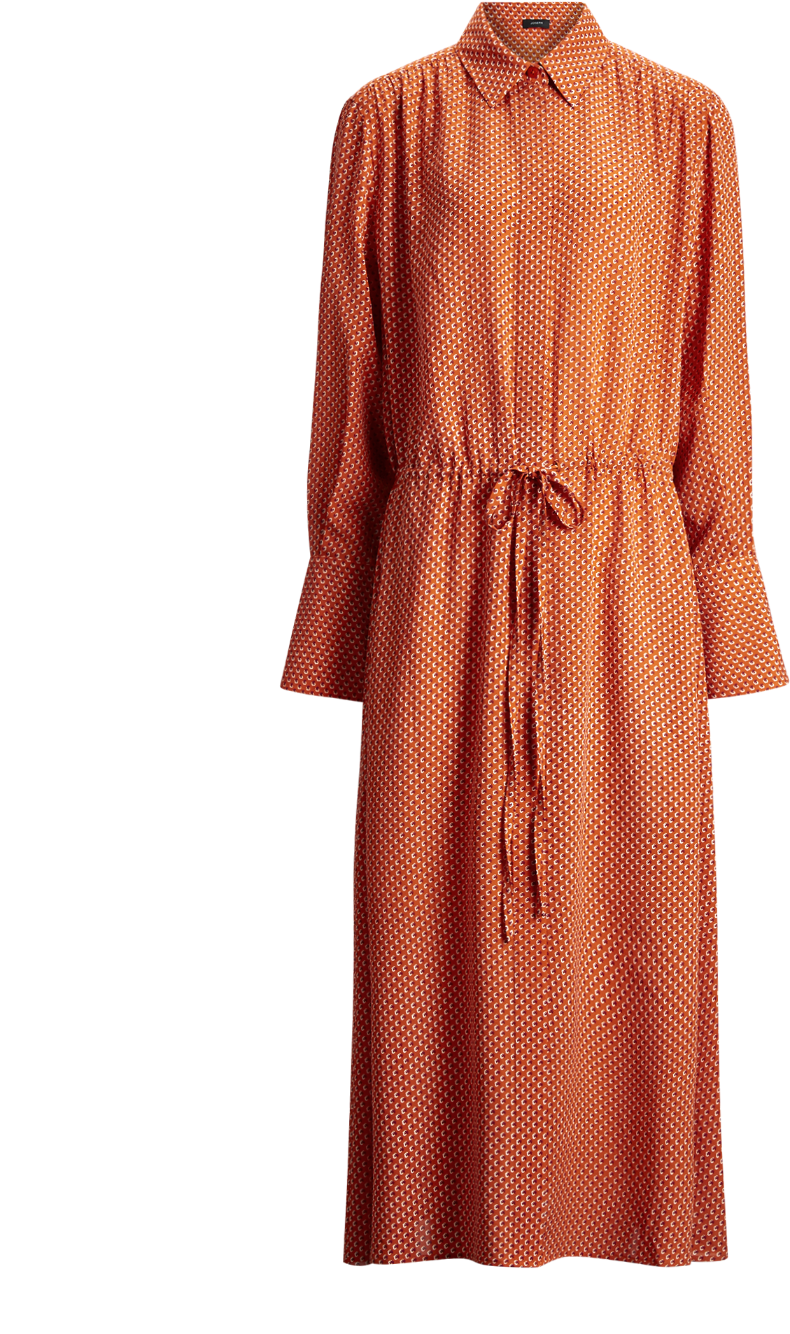 Orange Polka Dot Shirt Dress