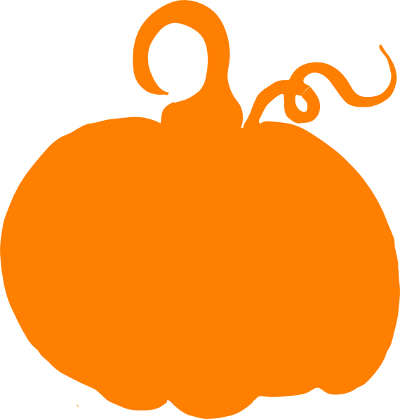 Orange Pumpkin Silhouette Graphic