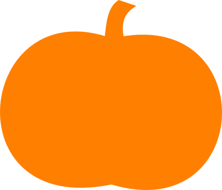 Orange Pumpkin Silhouette Graphic