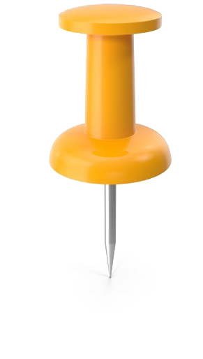 Orange Push Pin Transparent Background