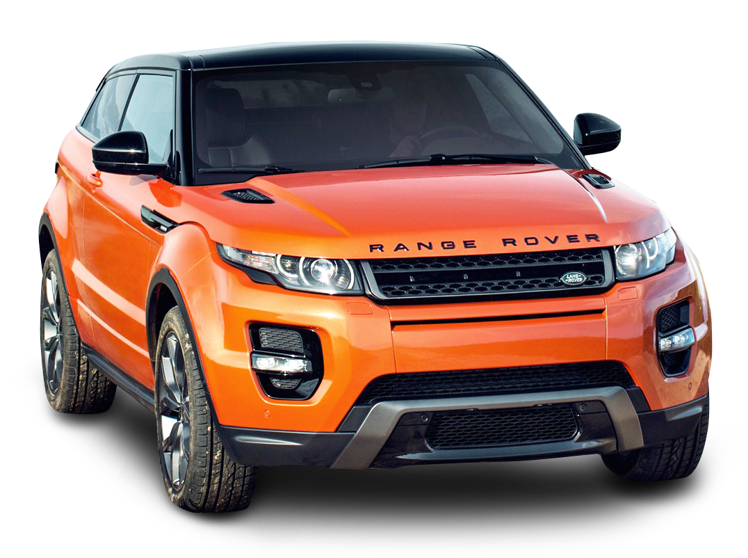 Orange Range Rover Evoque