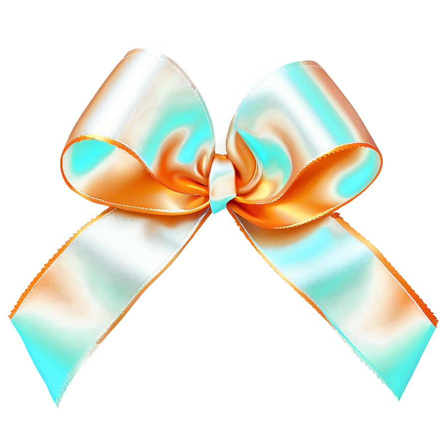 Orange Ribbon Gift Bow Png 06132024