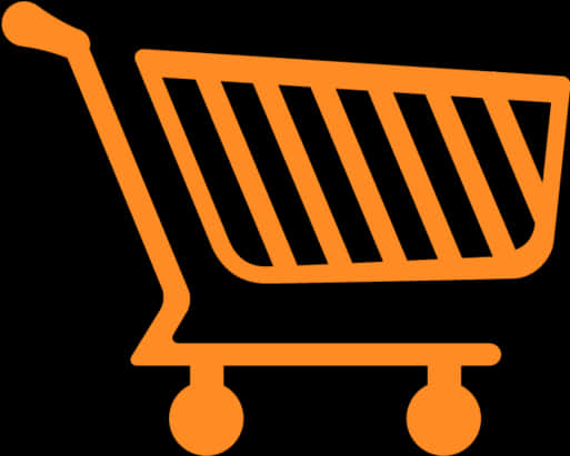 Orange Shopping Cart Icon