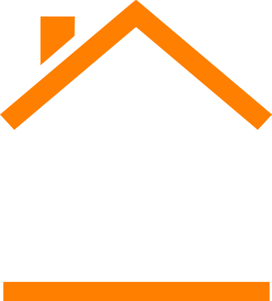 Orange Silhouette House Clipart