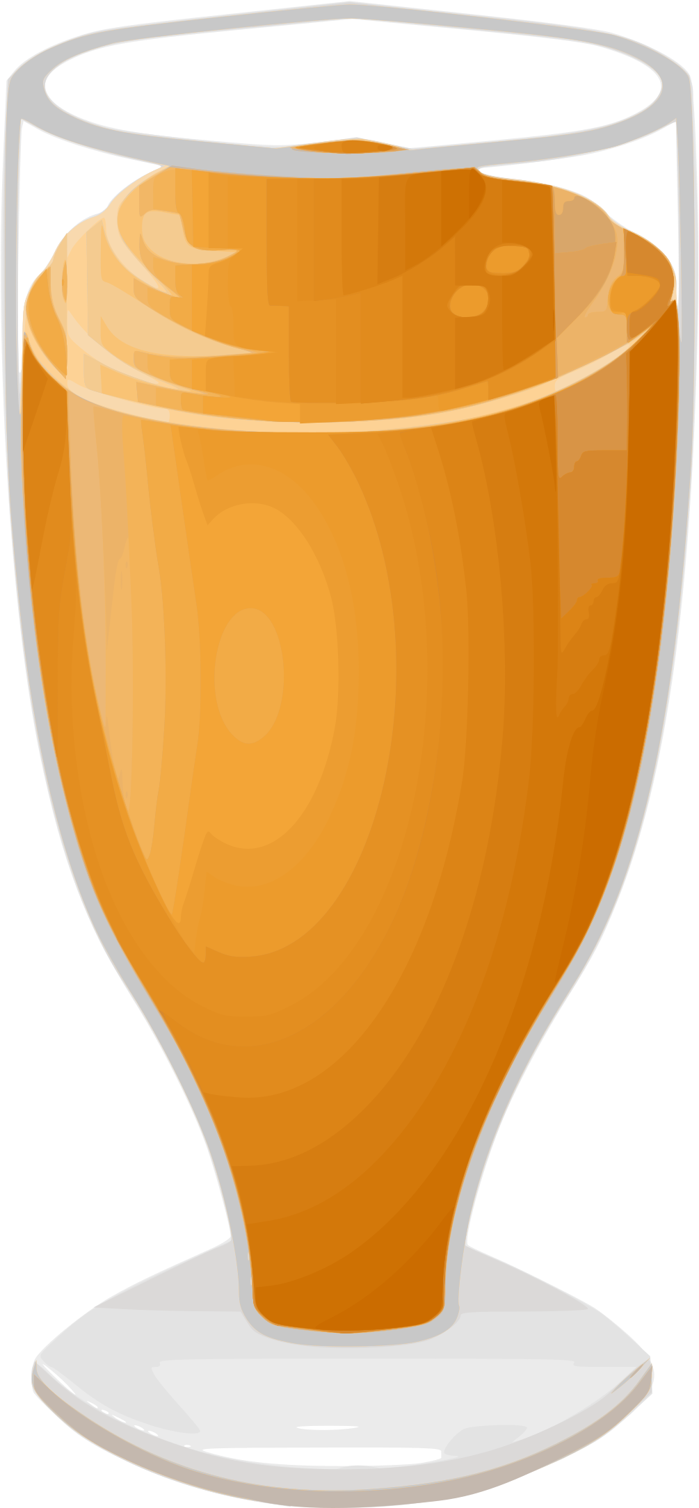 Orange Smoothie Glass Illustration