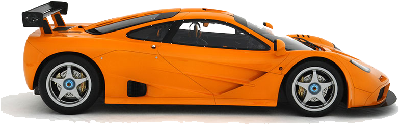 Orange Sports Car Profile View