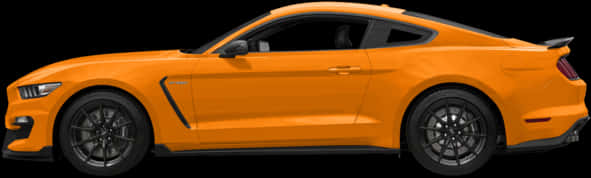 Orange Sports Car Side View