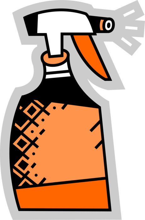 Orange Spray Bottle Vector Illustration