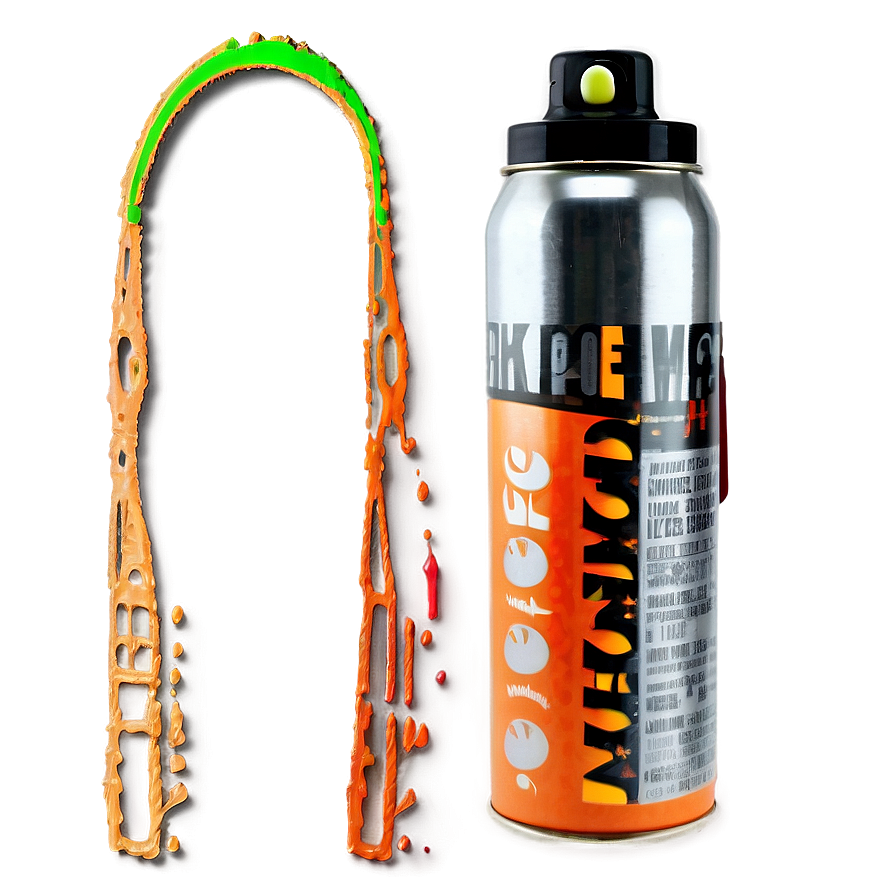 Orange Spray Paint Png 5