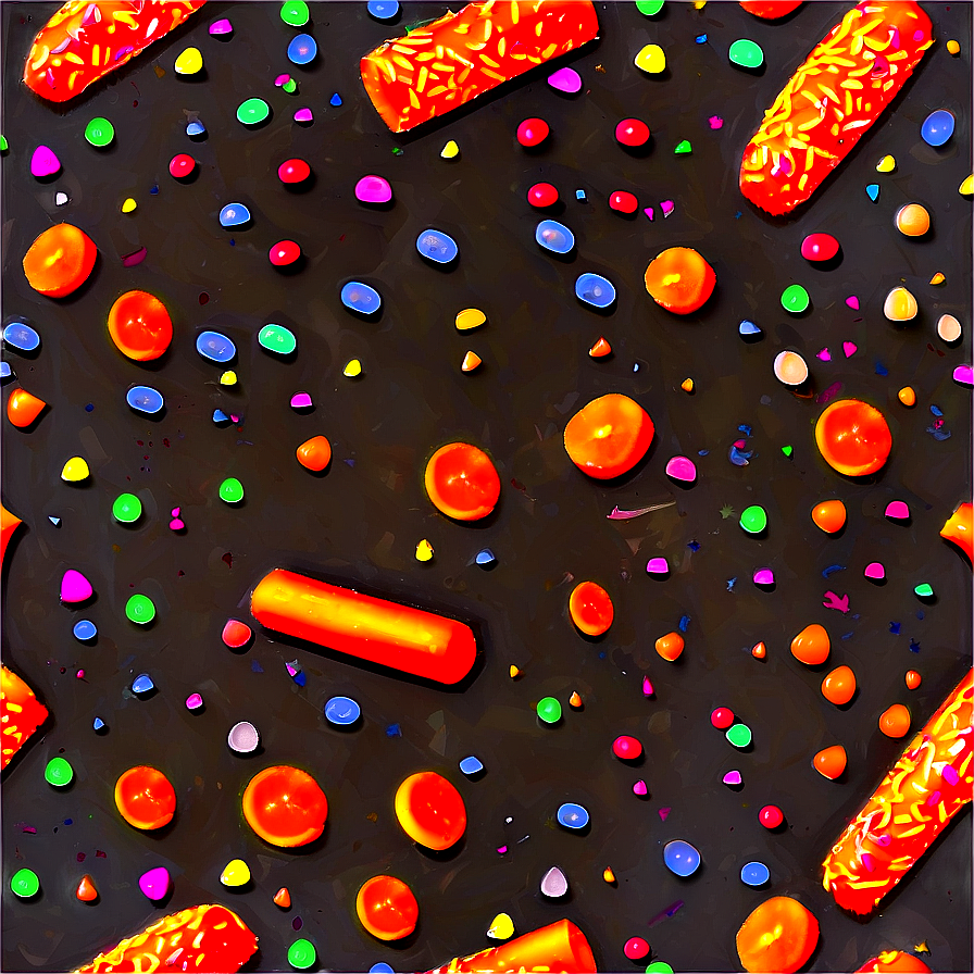 Orange Sprinkles Png 75