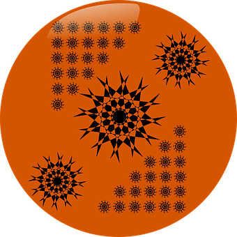 Orange Star Pattern Ball