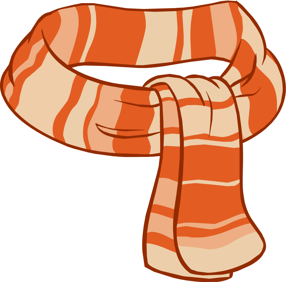 Orange Striped Scarf Illustration