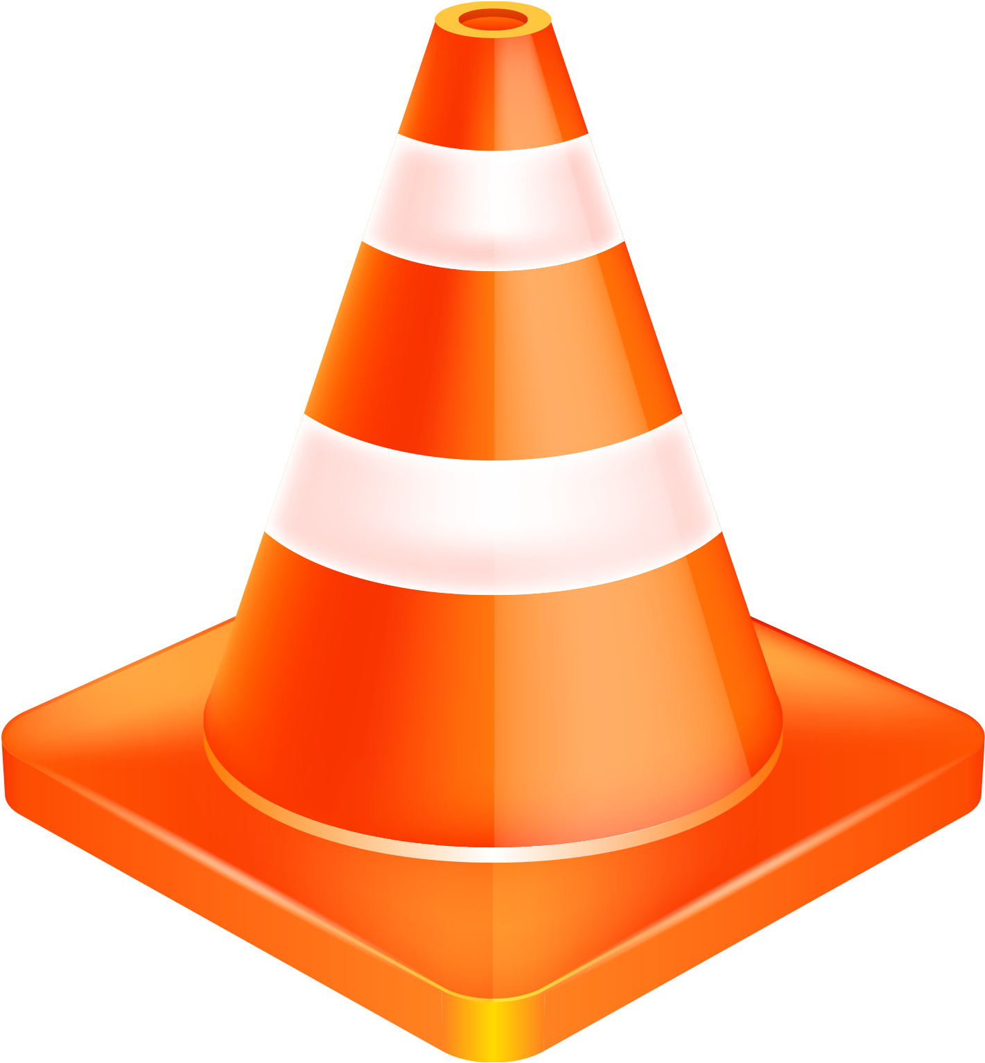 Orange Traffic Cone Graphic