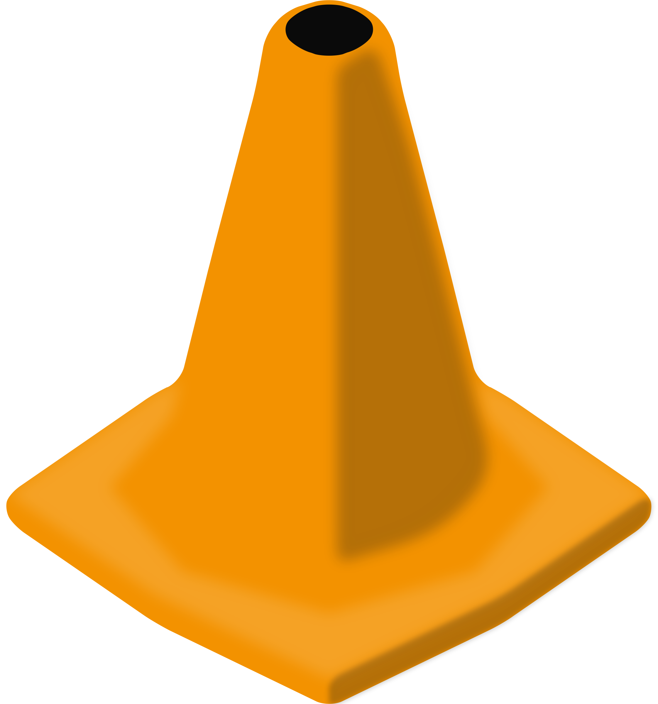 Orange Traffic Cone Graphic